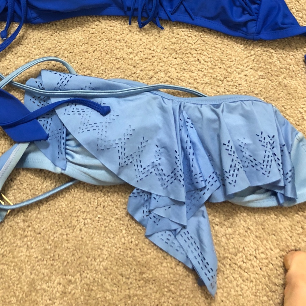 Swimsuit top.